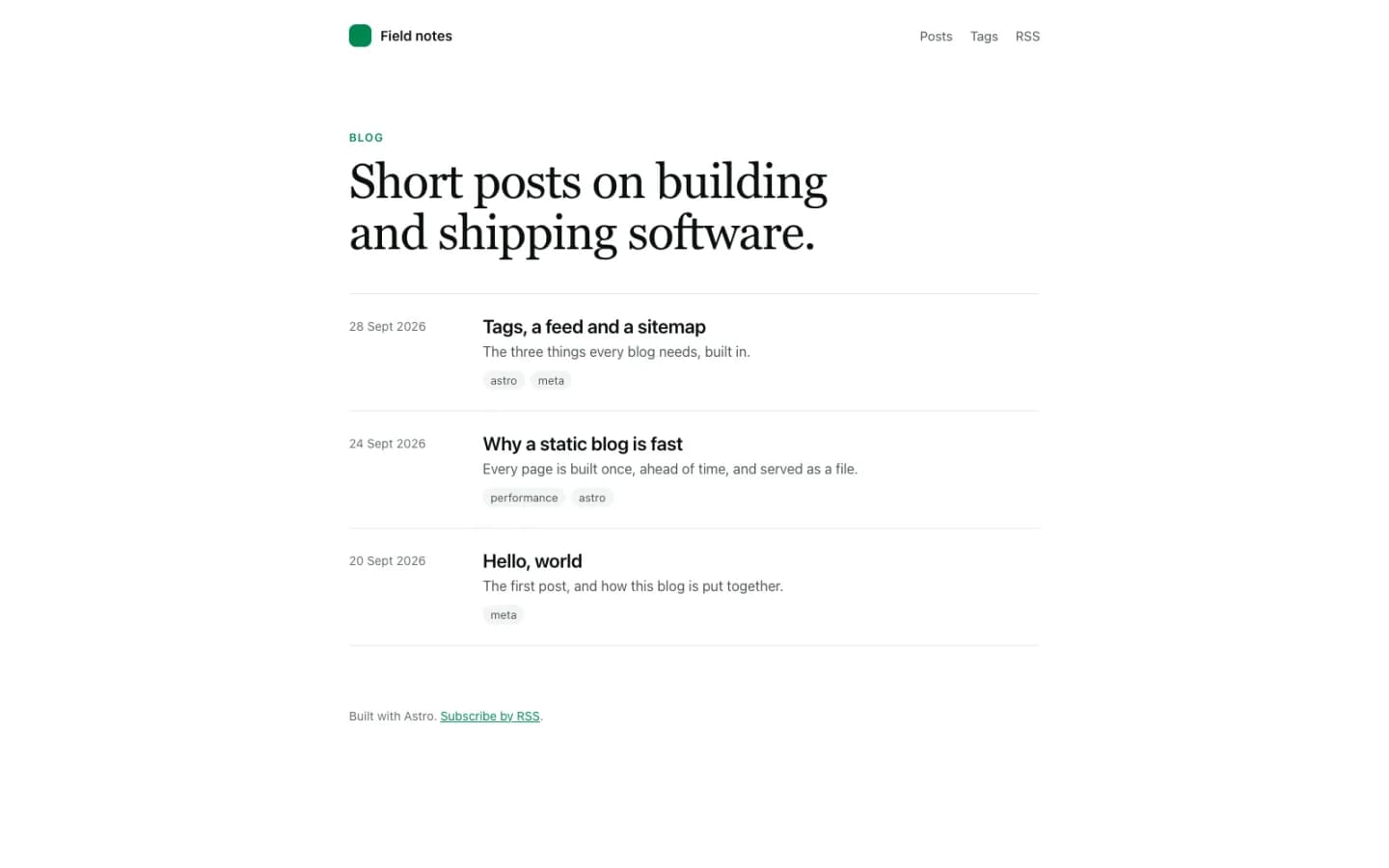 Astro blog, running on Naijacloud